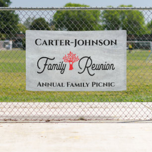 Moderne Eenvoudige Rustige gezinshereniging Spandoek