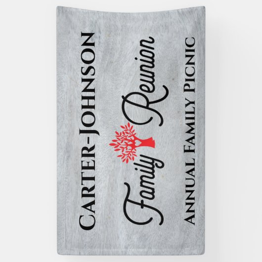 Moderne Eenvoudige Rustige gezinshereniging Spandoek (Verticaal)