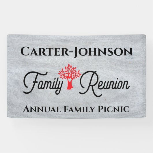 Moderne Eenvoudige Rustige gezinshereniging Spandoek (Horizontaal)