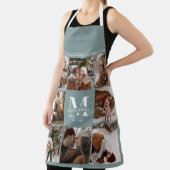 Moderne Eenvoudige Sage Groene Fotocollage | Monog Schort (Insitu)