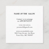 Moderne Eenvoudige Salon Korting Coupon (Achterkant)