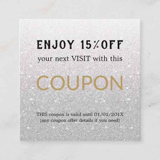 Moderne Eenvoudige Salon Korting Coupon (Voorkant)