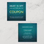 Moderne Eenvoudige Salon Korting Coupon (Voorkant / Achterkant)