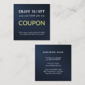 Moderne Eenvoudige Salon Korting Korting Coupon (Voorkant / Achterkant)