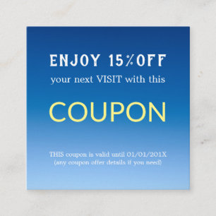 Moderne Eenvoudige Salon Korting Korting Coupon