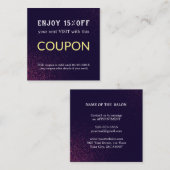 Moderne Eenvoudige Salon Korting Korting Coupon (Voorkant / Achterkant)
