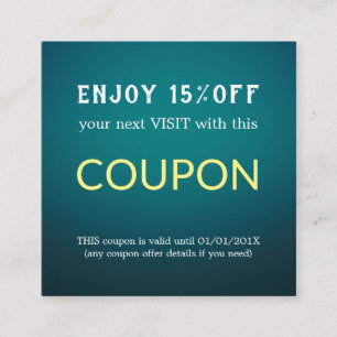 Moderne Eenvoudige Salon Korting Korting Coupon