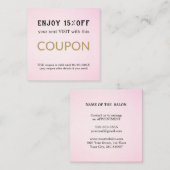 Moderne Eenvoudige Salon Korting Korting Coupon (Voorkant / Achterkant)