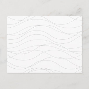 Moderne, eenvoudige, schitterende, elegante golven briefkaart