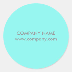 moderne, eenvoudige schoonheidssalon Aqua blue Tur Ronde Sticker