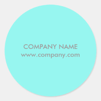 moderne, eenvoudige schoonheidssalon Aqua blue Tur Ronde Sticker