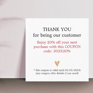 Moderne Eenvoudige Schoonheidssalon Bedankt Coupon