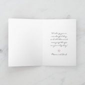 Moderne Eenvoudige Script Foto Verjaardagsgroet Kaart (Binnen)