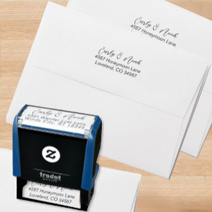 Moderne Eenvoudige Script Return-adres Zelfinktende Stempel