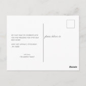 Moderne Eenvoudige scriptafbeelding Bewegende aank Briefkaart (Achterkant)