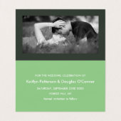 Moderne eenvoudige scriptfoto slaat de datumkaart  visitekaartjes (Binnenkant ongevouwen)