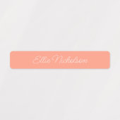 Moderne Eenvoudige scriptroze meisjeswaterdichte n Labels (Design 1)