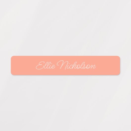 Moderne Eenvoudige scriptroze meisjeswaterdichte n Labels (Design 1)