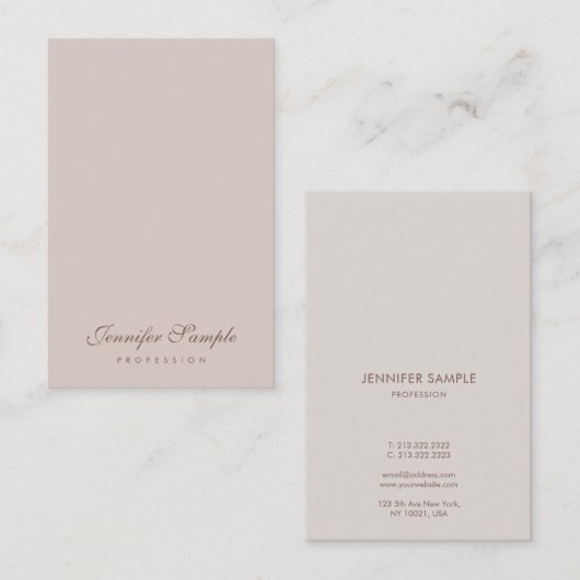 Moderne, eenvoudige Sjabloon, elegant script Visitekaartje (Voorkant / Achterkant)