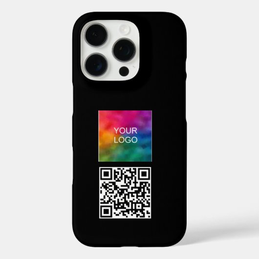 Moderne eenvoudige Sjabloon Upload uw Logo QR-code Case-Mate iPhone Case (Achterkant)
