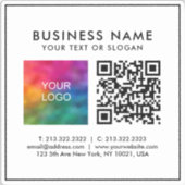 Moderne Eenvoudige Sjabloon Zakelijke Logo QR Code Sticker (Voorkant)