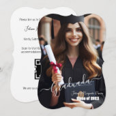 Moderne eenvoudige Spaanse fotoscript Gespleten Kaart (Voorkant / Achterkant)