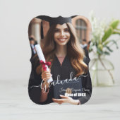 Moderne eenvoudige Spaanse fotoscript Gespleten Kaart (Staand voorkant)