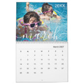 Moderne eenvoudige speelse script aangepaste famil kalender (Mar 2027)