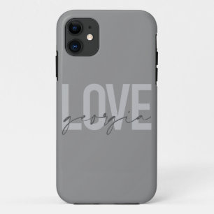 Moderne, eenvoudige, stedelijke, coole design Love iPhone 11 Hoesje