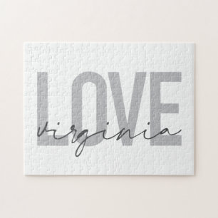 Moderne, eenvoudige, stedelijke, coole design Love Legpuzzel