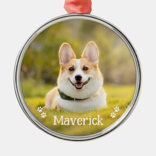 Moderne Eenvoudige Stijlvolle Gepersonaliseerde Fo Metalen Ornament (Voorkant)