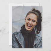 Moderne Eenvoudige Stripes Roze Tan Foto 21st Birt Kaart (Achterkant)