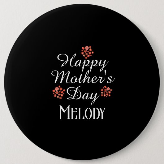 Moderne eenvoudige tekst Happy moederdag Perach Bl Ronde Button 6,0 Cm (Voorkant)