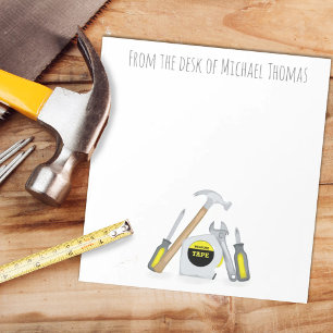 Moderne, eenvoudige tools minimalistisch, grappig notitieblok