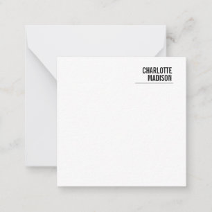 Moderne Eenvoudige Trendy Minimalistische Vlakke Notitiekaartje