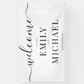 Moderne, eenvoudige trouwbanner spandoek (Verticaal)