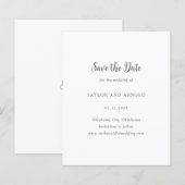 Moderne Eenvoudige Trouwkaart Save the Date (Voorkant / Achterkant)