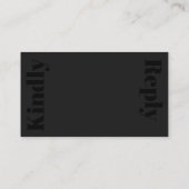 Moderne, eenvoudige trouwwebsite online rsvp informatiekaartje (Achterkant)