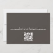 Moderne Eenvoudige Typografie Foto QR Code Website Save The Date (Achterkant)
