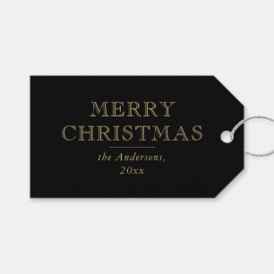 Moderne Eenvoudige Typografie Kerstvakantie Cadeaulabel