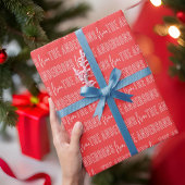 Moderne Eenvoudige Typografie Patroon Custom Famil Cadeaupapier