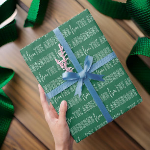 Moderne Eenvoudige Typografie Patroon Custom Famil Cadeaupapier