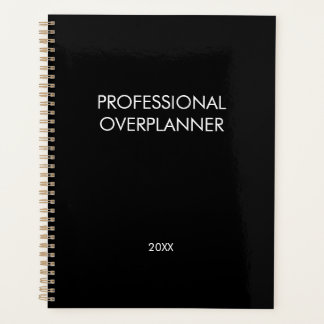 Moderne Eenvoudige Typografie Professioneel Zwart Planner