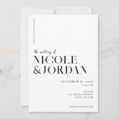 Moderne Eenvoudige uitnodiging voor kabelweddensch (Voorkant)