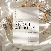 Moderne Eenvoudige uitnodiging voor kabelweddensch