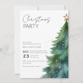 Moderne Eenvoudige uitnodiging voor kerstboomfeest (Voorkant)