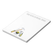 Moderne eenvoudige Vaderdag tools minimalistisch Notitieblok (Gedraaid)