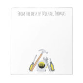 Moderne eenvoudige Vaderdag tools minimalistisch Notitieblok (Voorkant)