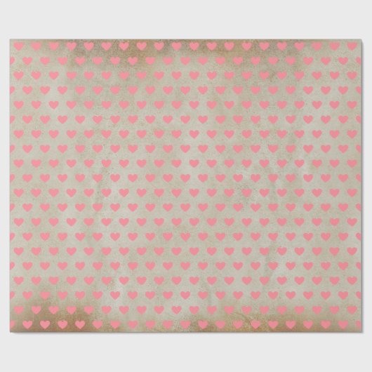Moderne eenvoudige Valentijn roze harten Faux Kraf Cadeaupapier (Vlak)