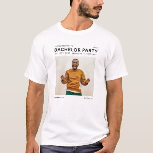 Moderne Eenvoudige Verlovingsfeest Foto T-shirt